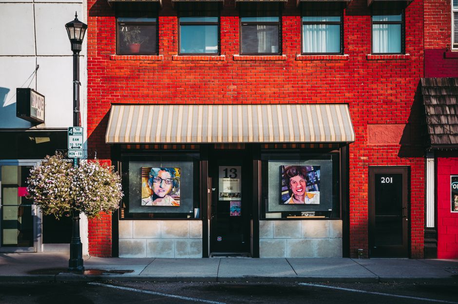 The bright, clean, and modern storefront of a local small business, representing a successful Toledo company benefiting from expert digital marketing.